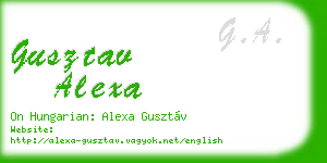 gusztav alexa business card