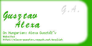 gusztav alexa business card